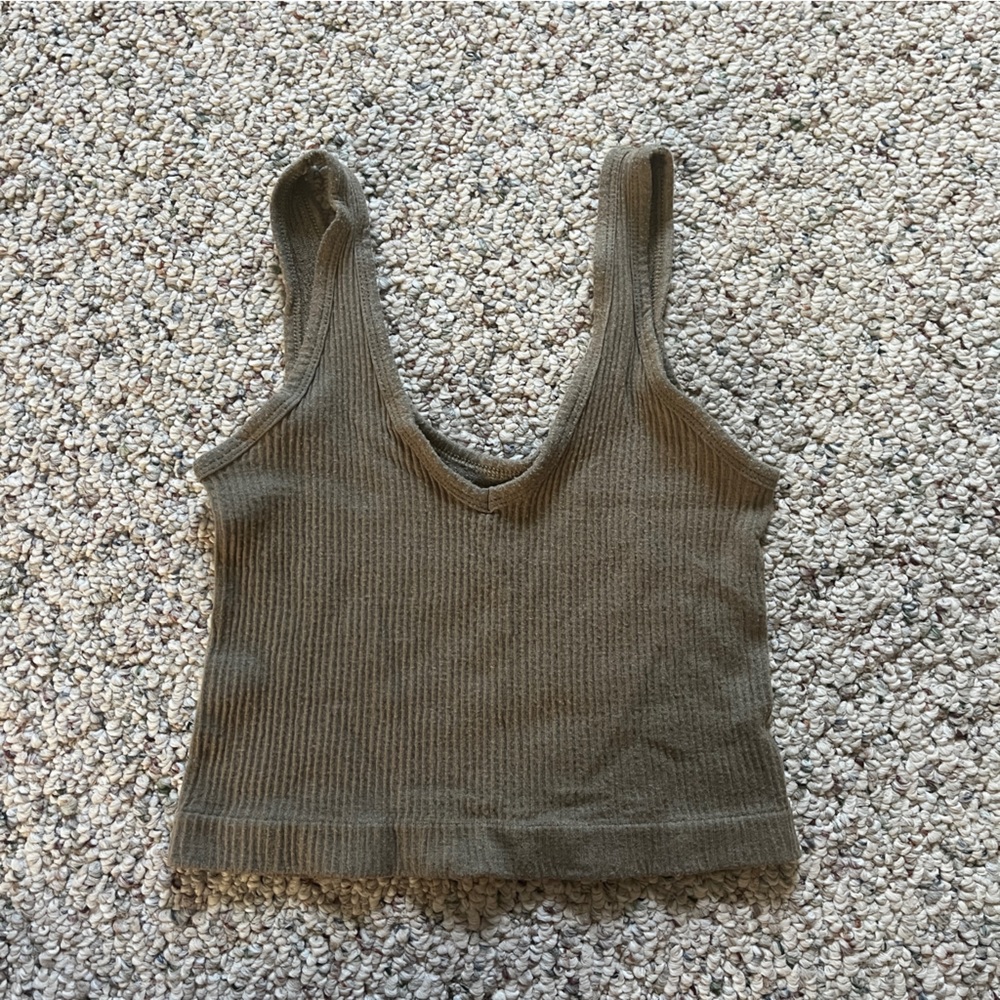 Urban Outfitters Olive Crop Top